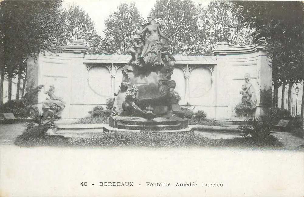 Bordeaux - Fontaine Amédée Larriéou — editor desconhecido, n° 40 - Frente