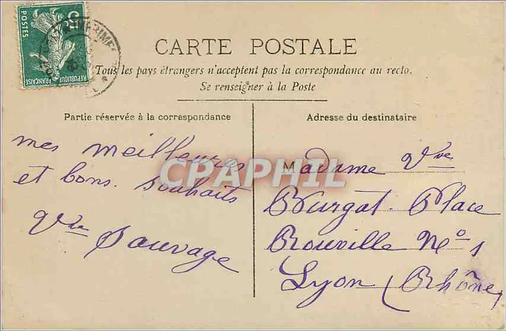 Família ou grupo de crianças — Feliz Ano — Circo, n°4169 - Verso