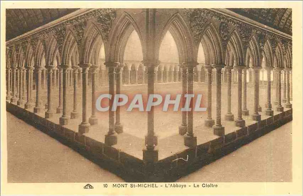Mont-Saint-Michel — A Abadia — O Claustro — n°10 - Frente