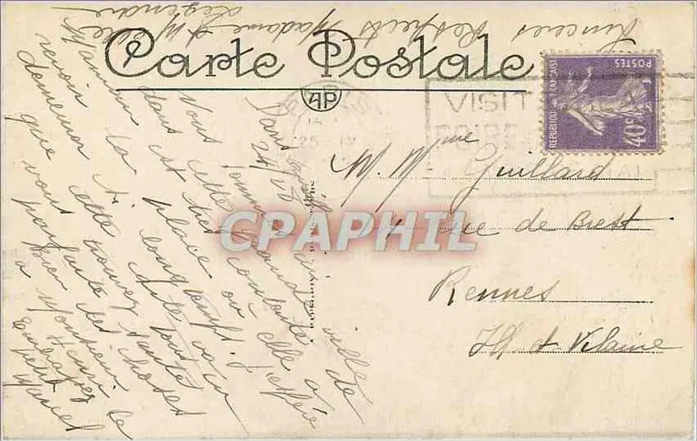 Paris — Place de la Bastille und Säule vom 17. Juli — A.P. 127 - Rückseite