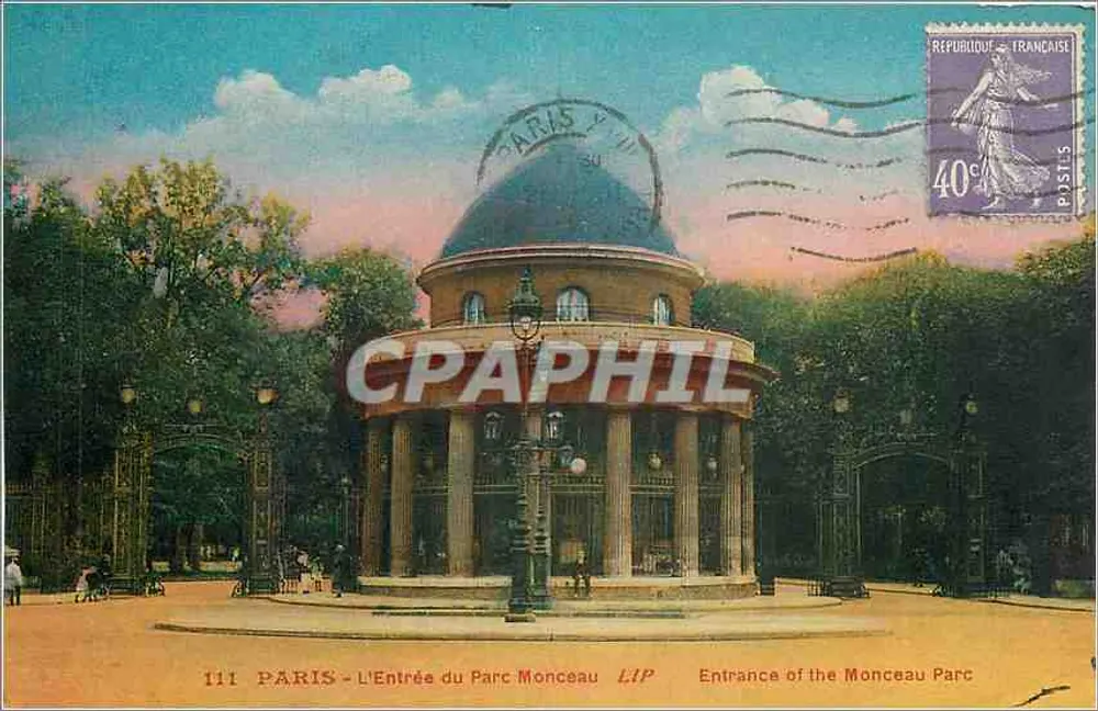 Paris - A Entrada do Parque Monceau — LIP - Frente