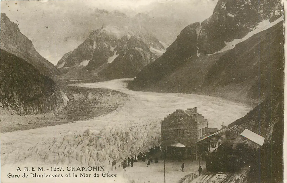 Gare de Montenvers et la Mer de Glace — Chamonix — A.B.E.M. - 1257 - Recto