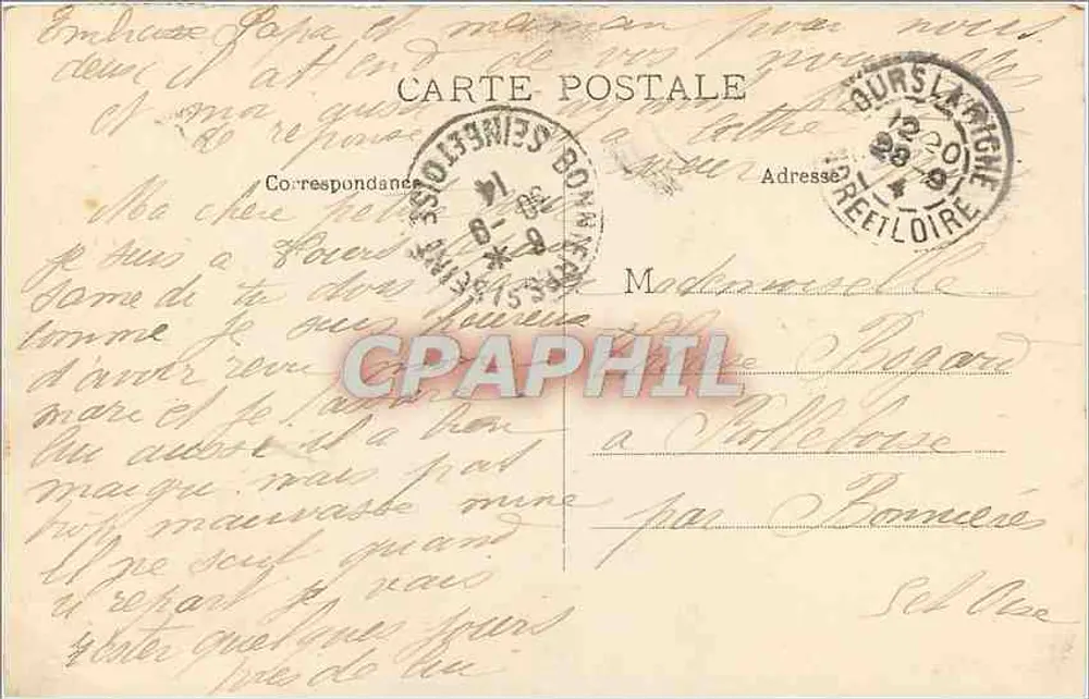 Tours - O Ponte de Pierre — editor MT L, n° 434 - Verso