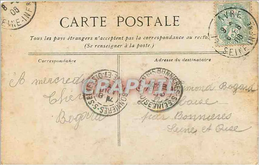 Le Havre - De plein Gambetta — uitgever RF, n°18 - Achterkant