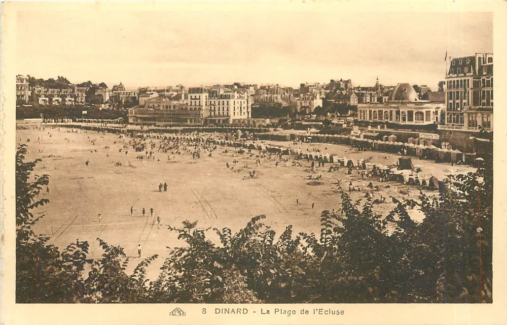 Dinard - A Praia da Ecluse — vista panorâmica — editor desconhecido, n° 8 - Frente