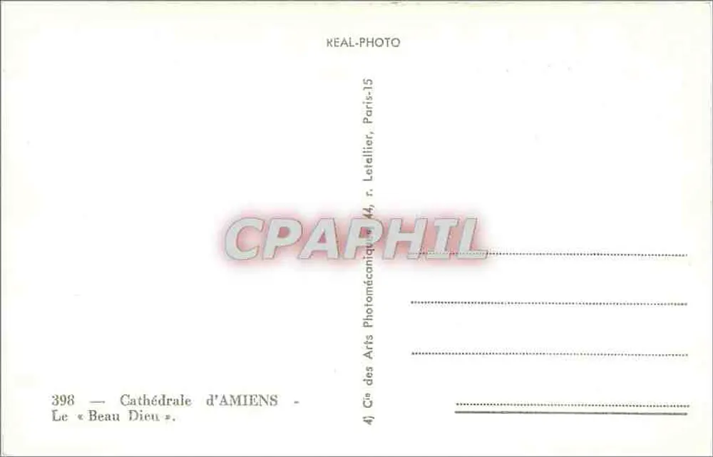 Catedral de Amiens — O « Belo Deus » — KEAL-PHOTO - Verso
