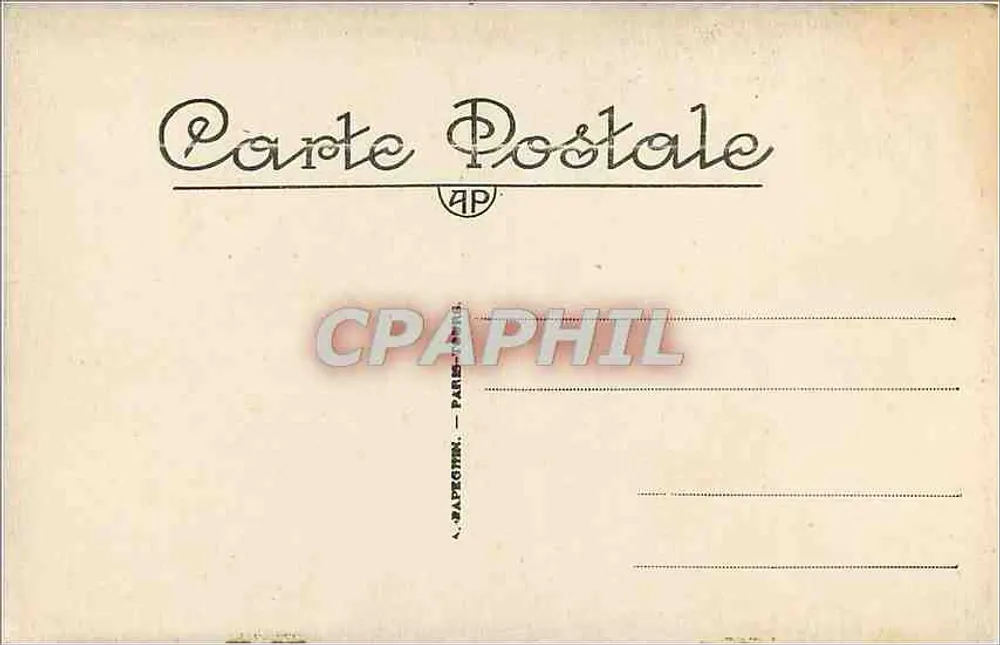 Palácio do GRAND TRIANON — O Péristilo — A. BAPETON, Paris - Verso