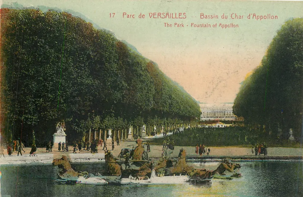 Parc de VERSAILLES — Bassin du Char d'Appollon — A. Papèchin, Paris-Tours, n°17 - Frente