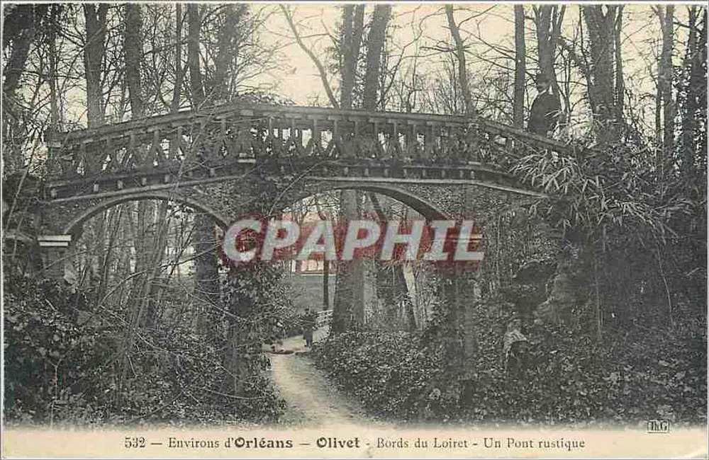 Um Orléans – Olivet – Ufer des Loiret – Ein rustikaler Brücke - Vorderseite