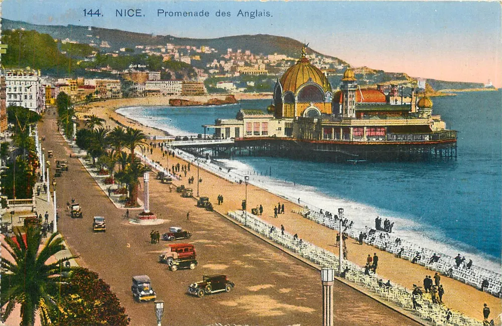 Nice. Promenade dos Ingleses — vista da promenade e do cassino — editor Les Plus Beaux Sites de France, n°144 - Frente