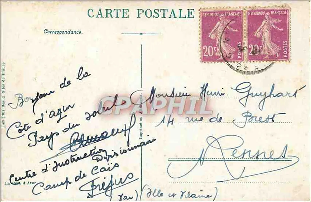 Nice. Promenade dos Ingleses — vista da promenade e do cassino — editor Les Plus Beaux Sites de France, n°144 - Verso