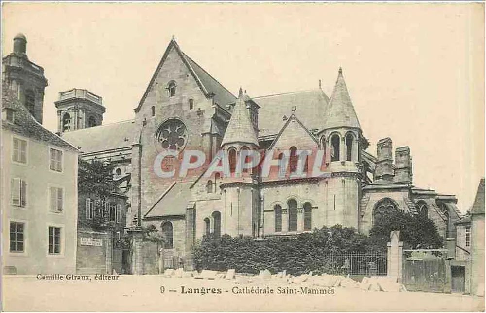 Langres - Cathedral Saint-Mammès — Camille Giraux, publisher, no. 9 - Front