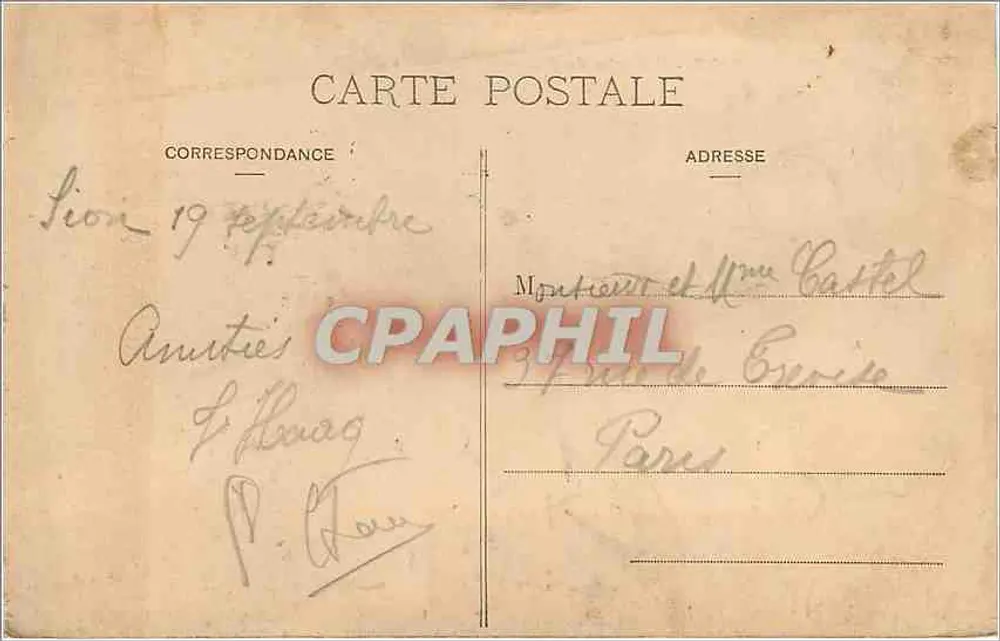 Sion - Vue prise des Roches du Saut de la Pucelle — Mlle Dolacru, édit. - Verso