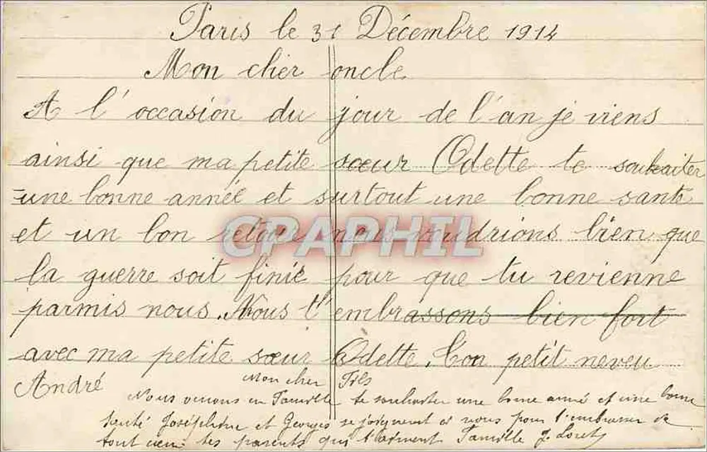 Twee kinderen voor een gesneeuwde kerk — Goed jaar — uitgever Maigret, n° 284 - Achterkant