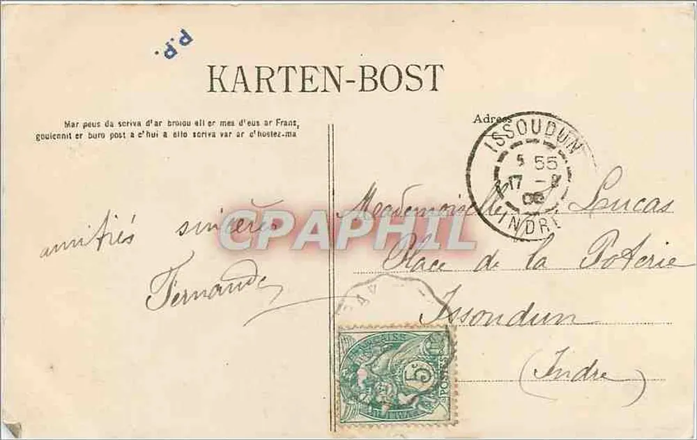 Die Arche der Grotte de Port Blanc — Presqu'île de Quiberon — Sammlung Vilamit — n° 2186 - Rückseite
