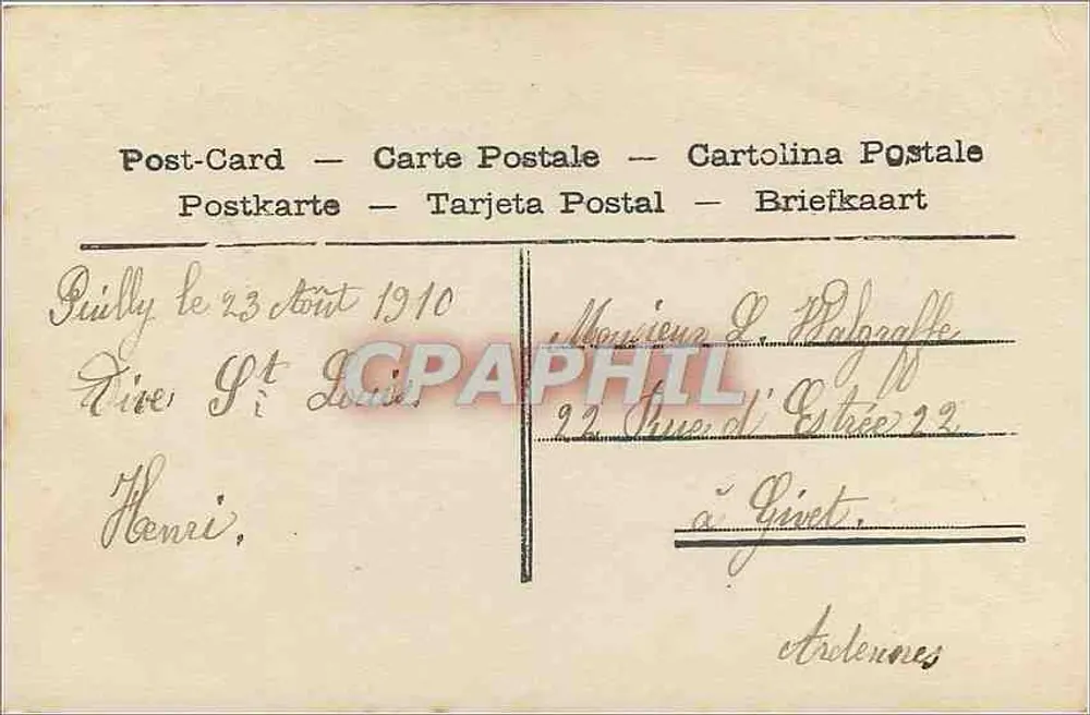 Enfant en costume marin — cadre de roses — éditeur anonyme, n° 4411 - Verso