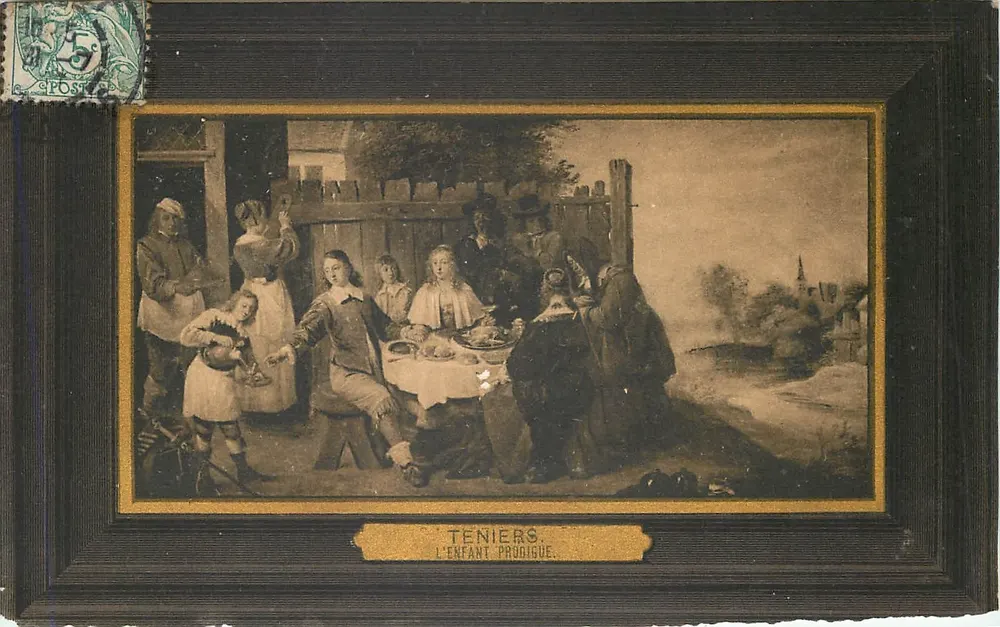 O Filho Pródigo — Teniers — Union Postale Universelle - Frente