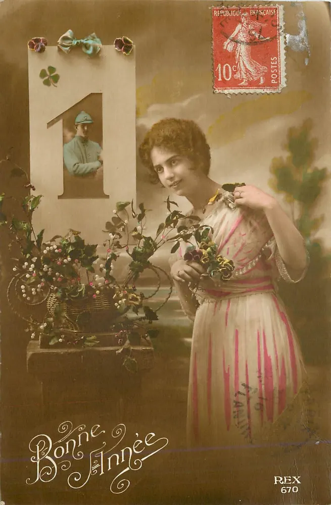 Mulher com buquê — Ano 1 — editor REX n°670 - Frente