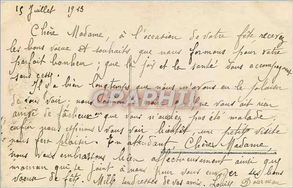 Paar in festlicher Kleidung — 674 — Bonne Kèle - Rückseite