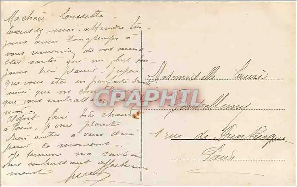 Jovem mulher com rosas — Amizades — Finouvelle 1081 - Verso