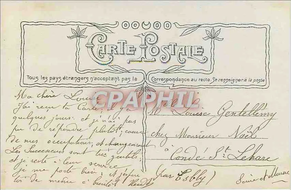 Rosas — detalhes florais — Crossant Paris, n° 3529 - Verso