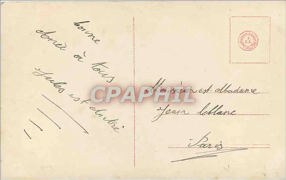 Famille enneigée — scène de Noël — REFU 3524/5 - Verso