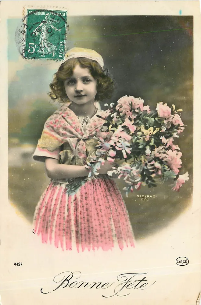 Meisje met bloemenvoorwerp — Sazerac, Pyreneeën — Sazerac, Circe, n°4197 - Voorkant
