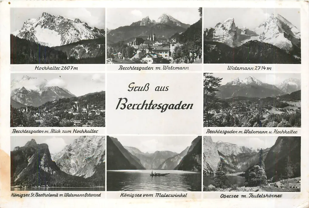 Bechtesgaden — Gruss aus Bechtesgaden — Ansichtskarte von Schöning & Co. Lübeck - Frente