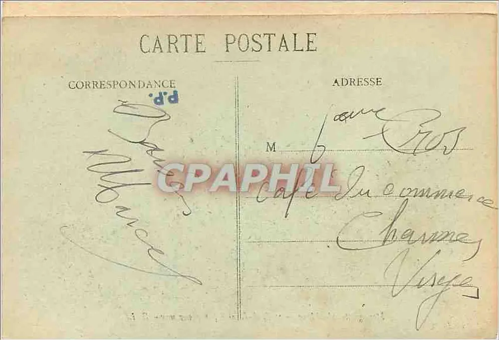 Messageries Maritimes - "Paul-Lecat" navegando em mar agitado - E.L. - Verso