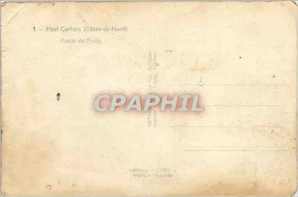 Mael-Carhaix (Côtes-du-Nord) — Calle de la Gallina — editor CABY - Reverso