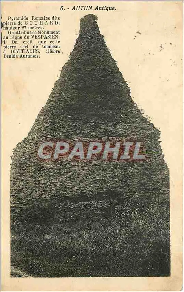 Autun — Rzymska piramida zwana Couhard — wydawca nieznany, nr 6 - Awers