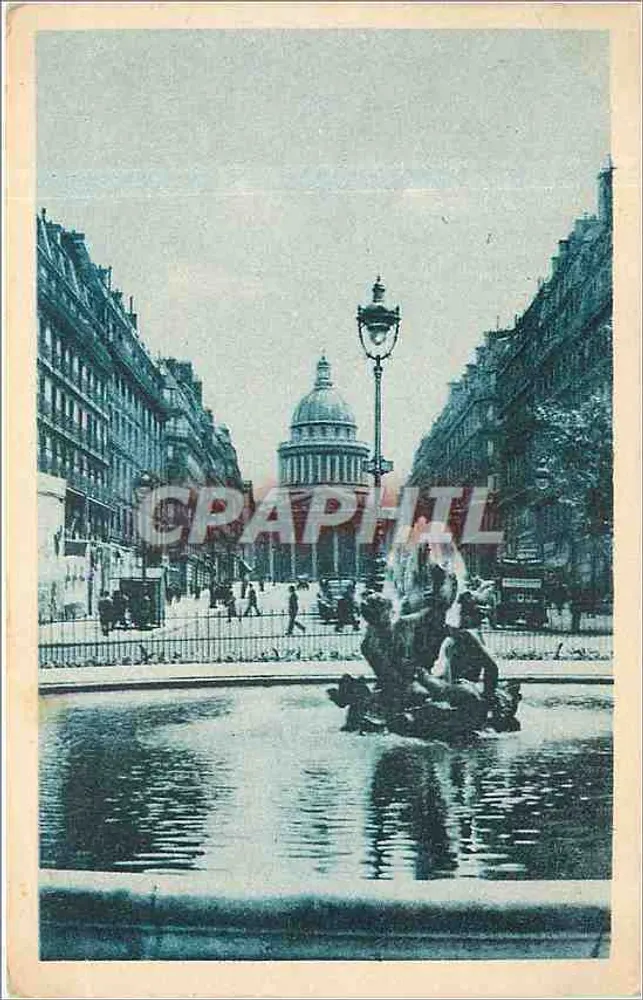 Le Panthéon et la Rue Soufflot — Paris — éditeur Fumagalli, n°10 - Recto