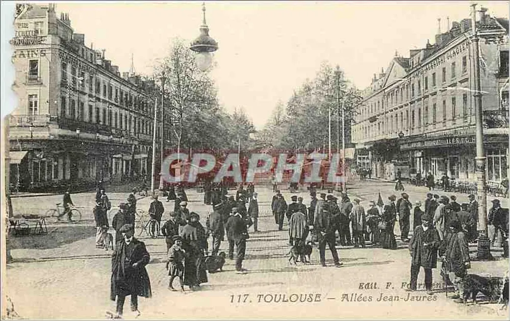 Toulouse — Allées Jean-Jaurès — Éditeur P. Fourrier, n° 117 - Recto