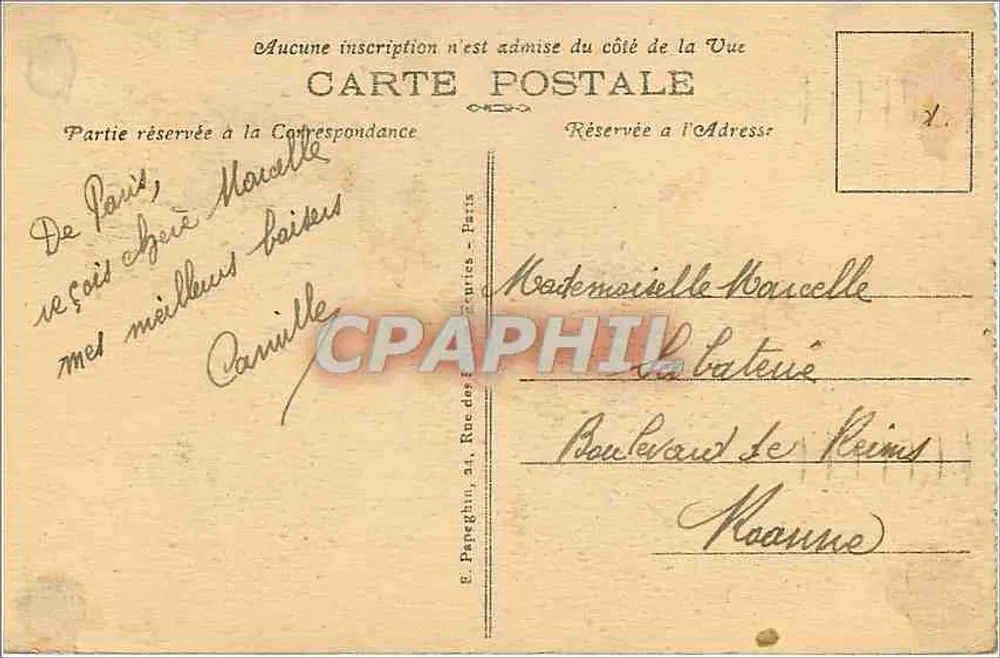 Paris — A Torre Saint-Jacques — A.P. n°124 - Verso
