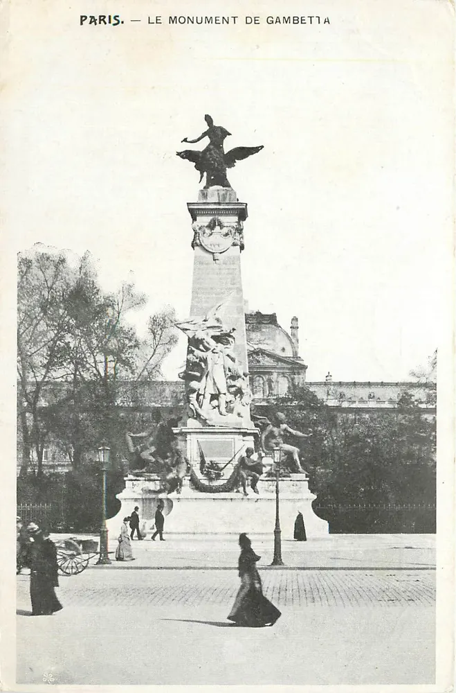 Paris — O Monumento de Gambetta — Editor não identificado - Frente
