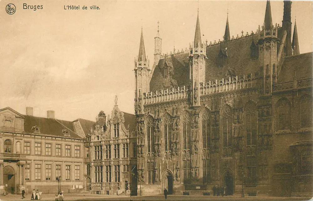 Bruges — L'Hotel de Ville. — Nela, Bruges, Série Bruges No. 133 - Recto
