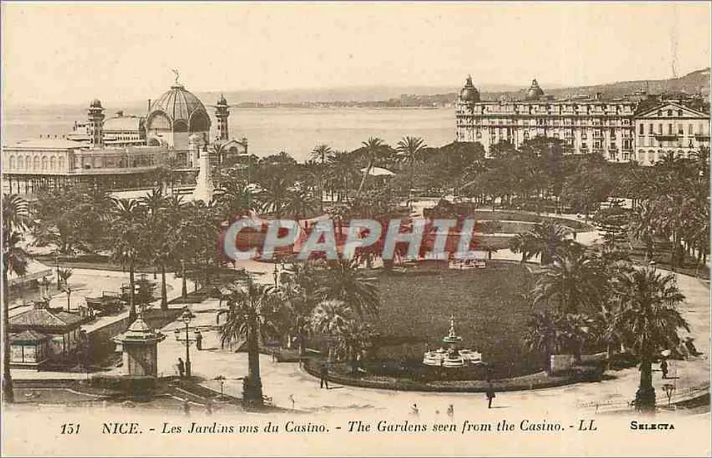 Nice - Os Jardins vistos do Casino — Selecta, n°151 - Frente