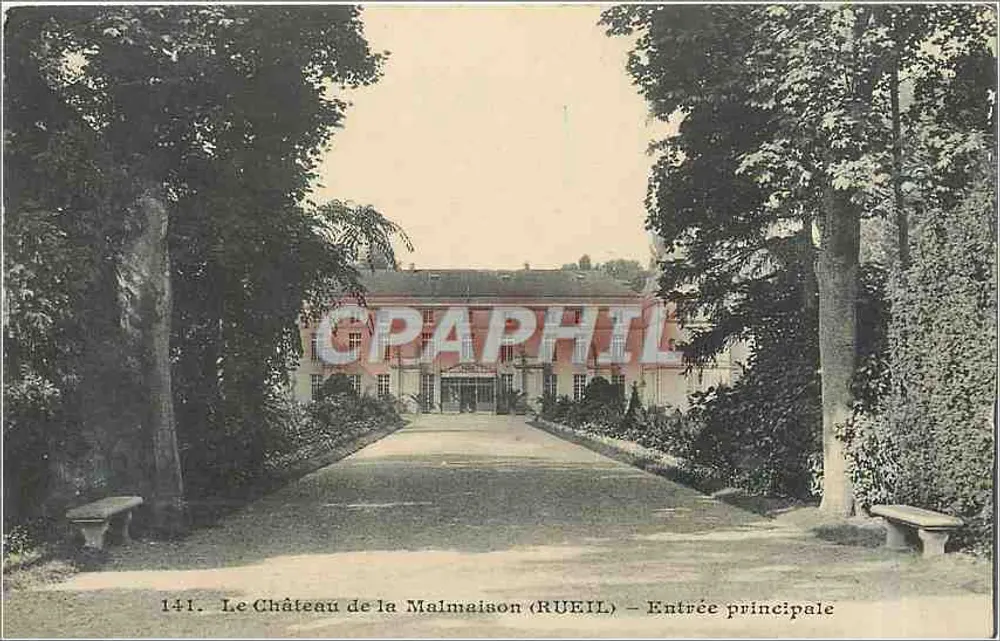 Le Château de la Malmaison (Rueil) — Entrée principale — A. Ossari édit. Rueil - Recto