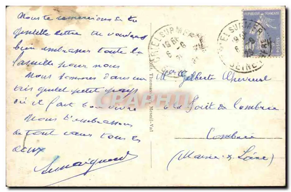 Mesnil-Val - A Praia com Maré Baixa (Le Muron) — editor não identificado, n° 34 - Verso