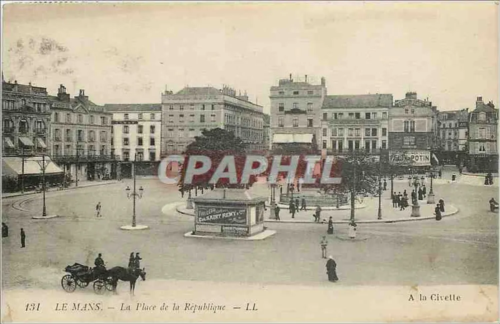 Le Mans — A Praça da República — LL n°131 - Frente