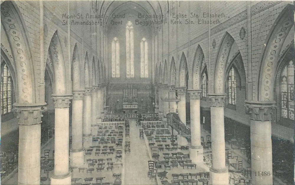 Intérieur de l'église Sainte-Élisabeth à Gand — Mont-Saint-Amand — Béguinage — éditeur STAR, n° 11486 - Recto
