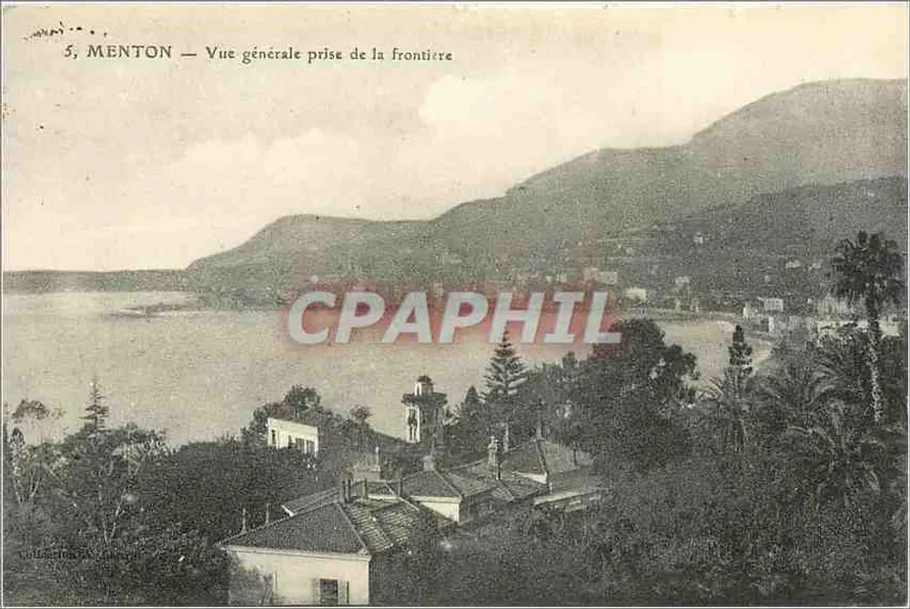 Menton — Vista geral tirada da fronteira - Frente