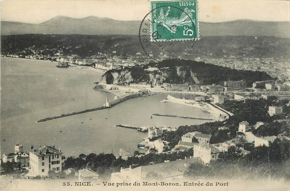 NICE — Aufnahme vom Mont-Boron. Einfahrt zum Hafen — Edition Gilletta, Foto Nice, Nr. 35 - Vorderseite