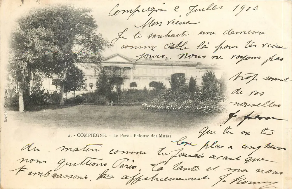 Compiègne - Het Park - Het Muzenplein — Decelle, Compiegne, n°2 - Voorkant