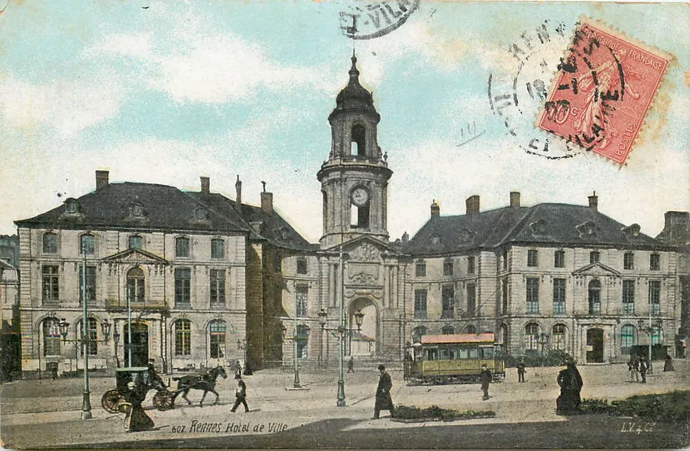 Reims - Hotel de Ville — editor L.V. & Cie, n° 602 - Frente