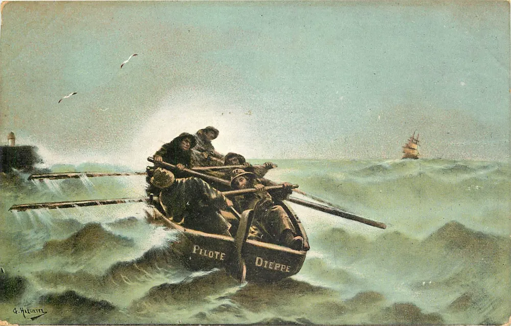 Piloto em Dieppe — G. Haroutte — Editor não visível - Frente