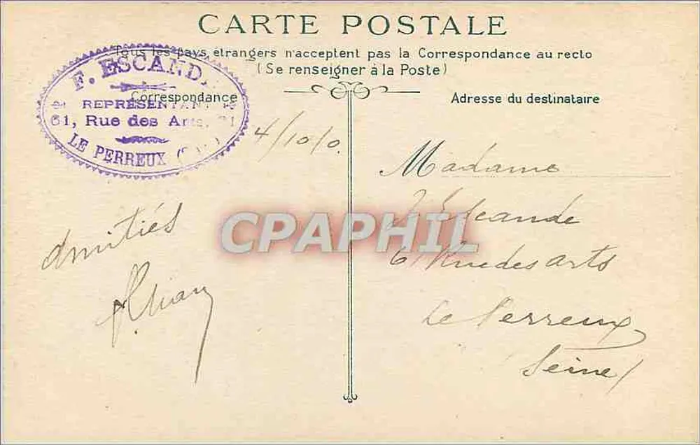 Piloto em Dieppe — G. Haroutte — Editor não visível - Verso