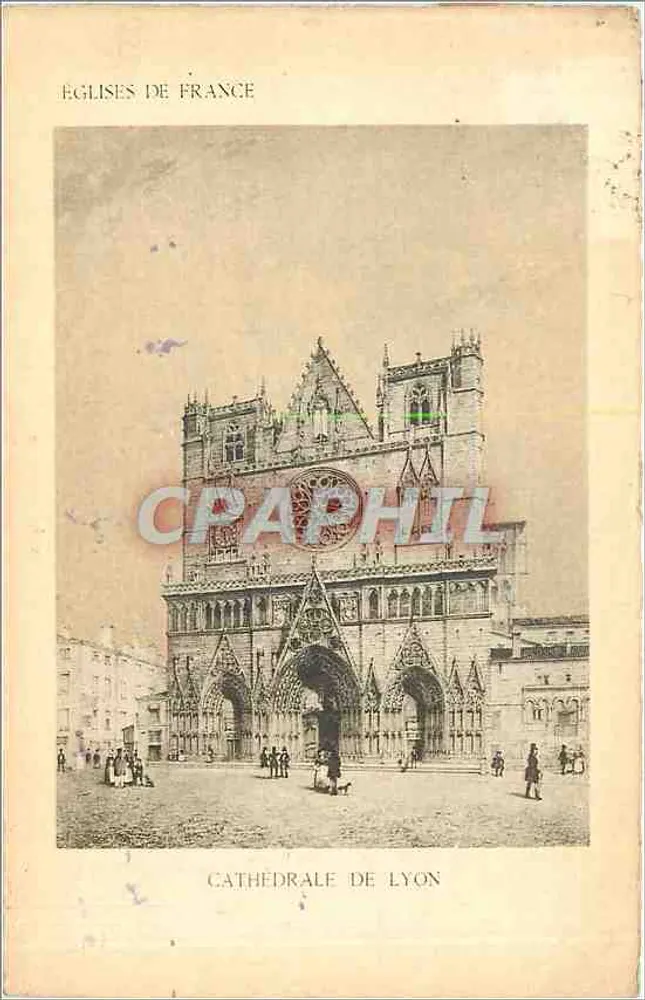 Kathedrale von Lyon — Kirchen Frankreichs — Künstlerische Ausgabe 'SUPRA' Paris - Vorderseite