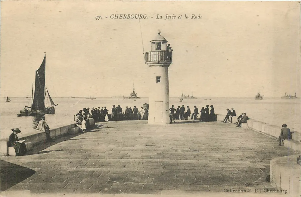 Cherbourg - La Jetée e la Rada — Collezione F. C., Cherbourg - Recto