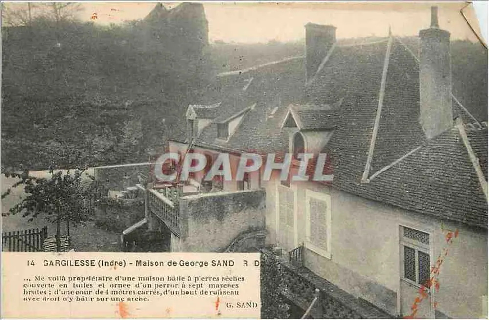 GARGILESSÉ (Indre) — Het huis van George Sand — G. SAND - Voorkant